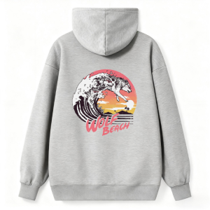 Surf Sunset Wolf Classic Hoodie